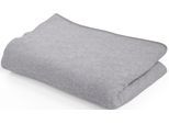Wohndecke SETEX "Kuscheldecke", grau, B:150cm L:200cm, Baumwolle, Wohndecken, Wohndecke, mit Ziernaht in Melange-Optik, Kuscheldecke