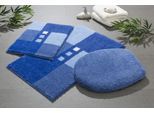Badematte GRUND "Merkur" Gr. 71, blau, H:20mm, Kunstfaser, Badematten, Badematte, mehrfarbig, auch als 2 teiliges & 3 teiliges Badematten Set erhältlich