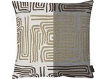 Dekokissen APELT "Mino", grau (taupe), B:49cm L:49cm, Obermaterial: 75% Polyester, 15% Baumwolle, 10% Viskose, Dekokissen_Sitzkissen_Kissenhüllen