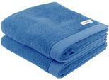 Handtuch TOM TAILOR HOME "COLOR BATH", blau (cool blau), B:50cm L:100cm, Frottier, Frottier, Handtücher, 100% Baumwolle, 50x100 cm, uni, große Farbauswahl