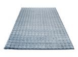 Teppich OBSESSION "My Calypso 885", blau, B:60cm H:28mm L:100cm, Polyester, Teppiche, Teppich, Uni Farben, besonders weich, Hoch-Tief Effekt, handgetuftet