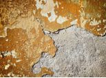 Fototapete LIVING WALLS "Designwalls Concrete Old", orange (braun, orange, grau), B:3,5m L:2,55m, Vlies, Tapeten, Vlies, Wand, Schräge, Decke