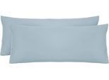Kissenbezug BIBERNA "Michi Feinjersey mit Reißverschluss", blau, B:40cm L:80cm, Feinjersey, Obermaterial: 100% Baumwolle, Kissenbezüge, Kissenbezug, verschiedene Größen, Feinjersey Kissenhülle aus 100% Baumwolle