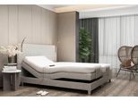 Boxbett, grau, B:178cm L:211cm, Bezug Bett: Microvelours (100% Polyester);Kaltschaummatraze: 100% Polyester, abnehmbar und waschbar bis 60C;Taschenfederkern: 80% Baumwolle, 20% Polyester, abnehmbar und waschbar bis 60C, WESTFALIA SCHLAFKOMFORT, Komplettbetten, Boxbett, mit Motor und LED-Beleuchtung