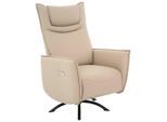Mid.you Fernsehsessel, Creme, Metall, 74x80-156x116-83 cm, Relaxfunktion, Wohnzimmer, Sessel, Fernsehsessel