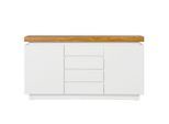 Livetastic Sideboard, Weiß, Eiche, Holzwerkstoff, 2 Fächer, 4 Schublade(n) Schubladen, 150x80x40 cm, Beleuchtung, Wohnzimmer, Kommoden & Sideboards, Sideboards