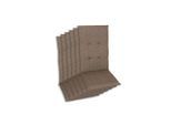 Sesselauflagenset, Taupe, Textil, 6-teilig, Uni, Füllung: Schaumstoff, Vlies, 48x5x108 cm, Oeko-Tex® Standard 100, pflegeleicht, für den Außenbereich geeignet, mittels Gurtband zu befestigen, Outdoor-Kissen, Gartenstuhlauflagen, Mittellehner-Auflagen