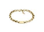 Armband ARMANI EXCHANGE "Schmuck Geschenk Edelstahl", gelbgoldfarben, Armbänder, Damen, 21,5cm, Edelstahl, Armband