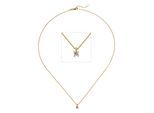 Kette mit Anhänger JOBO "Solitär Diamant Brillant 0,25 ct.", gold (gelbgold 585), Halsketten, Damen, Diamanten Gelbgold 585, L: 45, Diamanten, Gelbgold 585, 14 Karat 585 Gold 45 cm
