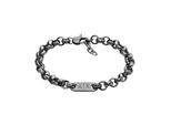 Armband ARMANI EXCHANGE "Schmuck Geschenk Edelstahl", gunfarben, Armbänder, Damen, 21,5cm, Edelstahl, Armband