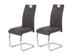 Schwingstuhl-Set Flora II S 2er-Set ca. 43x98cm Anthrazit