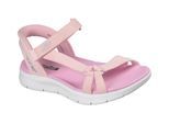Sandale SKECHERS "GO WALK FLEX SANDAL", Mädchen, Gr. 30, hellrosa, kombiniert, Textil, Schuhe Sandale, Sommerschuh mit Klettverschluss, Größenschablone zum Download