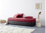 Polsterliege MAINTAL "Diana", rot (rot, schwarz), B:83cm L:203cm, Komplettbetten