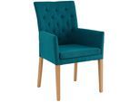 Esszimmerstuhl HOME AFFAIRE "Colorado", blau (petrol, eichefarben), B:60cm H:94,5cm T:60cm, Holzwerkstoff, Stühle, Esszimmerstuhl, mit Massivholzgestell