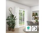 Vorhang NEUTEX FOR YOU "CIRCLE", weiß, grau, B:137cm H:245cm, Ausbrenner, Polyester, Viskose, Gardinen, Vorhang, Bedruckter Ausbrenner mit moderner Kreisgrafik