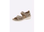 Sandale CLASSIC, Damen, Gr. 39, grau (taupe), Nubukleder, Schuhe Sandale