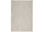 Novel Webteppich, Weiß, Hellgrau, Textil, rechteckig, 160x230 cm, Oeko-Tex® Standard 100, für Fußbodenheizung geeignet, Teppiche & Böden, Teppiche, Moderne Teppiche