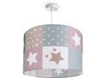 PACO HOME Pendelleuchte "Cosmo 345", weiß, 1, Ø 45,5cm, Leuchten, Kinderlampe Deckenlampe LED Kinderzimmer Lampe Sternen Motiv E27, Pendelleuchte