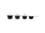 James Wood , Schwarz, Edelstahlfarben , Metall, Glas , 20 cm,16 cm , 1L/1.5L/3L/5L l,3 l,5 l,1,5 l,1 l , konisch , Lfgb , Messskala, backofengeeignet ,