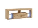 Livetastic , Eiche Wotan , Holzwerkstoff , 2 Fächer , 140x50.5x35 cm , stehend , Wohnzimmer, TV-Möbel, TV- & Lowboards