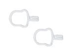 Wäscheklammern RUCO "Clip", weiß, B:2cm H:0,5cm L:4cm, Kunststoff, Halteklammern, Wäscheklammern, Handtuch-Aufhänger, Kunststoff, 30-teilig