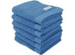 Gästehandtuch TOM TAILOR HOME "COLOR BATH", blau (cool blau), B:30cm L:50cm, Frottier, Frottier, Handtücher, Gästehandtuch, 100% Baumwolle, 30x50 cm, uni, große Farbauswahl