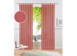 Gardine OTTO HOME "XANA" Gr. 1, orange (terra), B:145cm H:145cm, Voile, Polyester, Gardinen, Gardine, Bestseller, einfarbig, 1 bzw. 2 Schals, pflegeleicht, preiswert