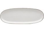 Servierplatte VAN WELL "Platte Urban, 34 x 12,5 cm, 4 Stück", beige (creme), B:12,5cm H:2cm L:34cm, Steinzeug, Servierplatten, Servierplatte, spülmaschinen- und mikrowellengeeignet