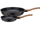 Pfannen-Set GSW "Natural Fit", schwarz, Ø:28cm, Pfannen, Pfannen-Set, mit neuartiger PFAS-freien Antihaft-Versiegelung, Induktion