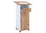 Stehpult VCM "Holz Stehpult Rednerpult Stehtisch Rollen Melta T", braun (weiß, honig, eiche), B:60cm T:50cm, Tische, Stehpult