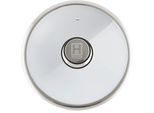 Deckel HENSSLERS, silber (silberfarben, transparent), B:25,5cm H:6,5cm L:25,5cm Ø:24cm, Glas, Deckel, Deckel, mit stoßfestem Edelstahlrand