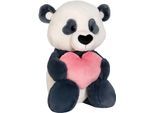 Kuscheltier NICI "Love Panda mit Herz, 50 cm schlenkernd", schwarz, Plüschfiguren, KinderB:23cm H:50cm L:21cm, Kuscheltier, enthält recyceltes Material, B:23cm H:50cm L:21cm