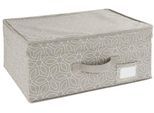 Organizer WENKO "Modell Balance", bunt (stoff: taupe, mehrfarbig), B:44cm H:19cm T:33cm, Vlies, Aufbewahrungsboxen, Organizer, atmungsaktive Aufbewahrungsbox für Kleidung, Zeitschriften & Fotos