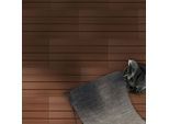 Floordirekt Terrassenfliese, Hellbraun, Holzwerkstoff, 30x60 cm, rutschfest, formstabil, UV-beständig, Gartenzubehör, Terrassen- & Balkonböden, Terrassenfliesen
