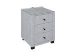 Luca Bessoni , Hellgrau , Holz, Metall, Kunststoff, Glas, Textil, Holzwerkstoff , 3 Schublade(n) Schubladen , 48x68x45.5 cm , Soft-Close-System ,