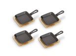 Echtwerk , Schwarz , Metall , 0,25 l , quadratisch , 22.2x2.2x13.7 cm , kratzfest , Kochen & Essen, Pfannen, Pfannensets