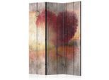artgeist , Mehrfarbig , Holz, Textil , Kiefer , massiv , Holzoptik , 135x172x3 cm , Motiv auf Vorder- und Rückseite , Kleinmöbel, Paravents