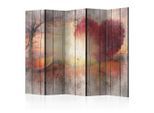 artgeist , Mehrfarbig , Holz, Textil , Kiefer , massiv , Holzoptik , 225x172x3 cm , Motiv auf Vorder- und Rückseite , Kleinmöbel, Paravents