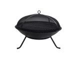 Ambia Garden Feuerschale , Schwarz , Metall , rund , 23 cm , Lfgb, Bsci , Grillfunktion, abnehmbare Standfüsse , Gartenmöbel, Feuerschalen & Feuerkörbe