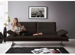 2,5-Sitzer W.SCHILLIG "broadway Designsofa mit hohem Sitzkomfort", braun (braun z59), B:236cm H:94cm T:96cm, Longlife Xtra-Leder Z59: Glattleder mit modischer Prägung. Hautstärke 0, 9 - 1, 1 mm, Sofas, 2 5-Sitzer, Sitztiefenverstellung, Kopfteil- & Seitenteilverstellung, Breite 236cm
