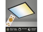 BRILONER LEUCHTEN LED Panel "Ultraflaches CCT LED Panel", schwarz-weiß (weiß schwarz), H: 6cm, Leuchten, Deckenleuchte, schwarz, 1xLED/24W, Fernbedienung, Nachtlicht, LED Panel