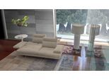 3,5-Sitzer CALIA ITALIA "Toby Wing, 228 cm breit, italienisches Designsofa, Megasofa", beige (fango bull), B:228cm H:90cm T:113cm, Leder BULL (100% Leder), Sofas, 3 5-Sitzer, inkl. Sitztiefenverstellung und Armteilfunktion, Füße in Schwarz matt