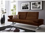 2,5-Sitzer W.SCHILLIG "broadway Designsofa mit hohem Sitzkomfort", braun (tabacco z69), B:236cm H:94cm T:96cm, Longlife Xtra-Leder Z69: Das feinnarbige, gedeckte Softleder Z69 besticht durch seine außergewöhnliche Weichheit im trendigen »Vintage-Look«, Hautstärke 0, 9 - 1, 1 mm, Sofas, 2 5-Sitzer, Sitztiefenverstellung, Kopfteil- & Seitenteilverstellung, Breite 236cm