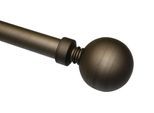 Gardinenstangen-Endstück GARDINIA "Ball", braun (cappuccino), B:1,9cm H:8cm L:8cm Ø:1,9cm, Gardinenstangenendstücke, Gardinenstangen-Endstück, Serie Gardinenstange Kira