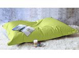 Sitzsack KINZLER "Sylt", grün, B:130cm H:15cm, Baumwolle, Sitzsäcke, Sitzsack, Uni Farben, Bezug aus Baumwolle, ideal im Wohnzimmer & Kinderzimmer