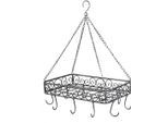Hängekorb AMBIENTE HAUS "Topfhänger aus Eisen in Grau - (B) 45 cm", grau, B:45cm H:55cm T:31cm, Eisen, Aufbewahrungsboxen, Hängekorb