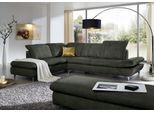 Ecksofa W.SCHILLIG "Taoo, elegant und zeitlos, bequem, L-Form, Breite 296cm", grün (hunter s41), B:296cm H:84cm T:242cm, Longlife fabric Velourgewebe S41 (100% Polyester), Sofas, Ecksofa, mit Sitziefenverstellung & Kopfteilverstellung