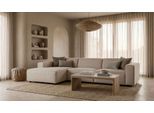 Ecksofa OTTO HOME "Jorrena, extra weicher Chenille-Stoff", beige, B:346cm H:73cm T:166cm, 100% Polyester, Sofas, Ecksofa, L-Form, 3 Komfortstufen, Breite 346 cm, mit Wellenunterfederung
