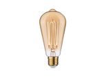 PAULMANN LED-Leuchtmittel "Rustic Shine ST64 300lm 4,2W 1800K I gold 230V", gold (goldfarben), L:14,3cm Ø:6,4cm, Leuchtmittel, LED-Leuchtmittel