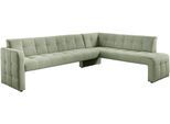 Essbank EXXPO - SOFA FASHION "Barista, bequem und elegant, hohe Bodenfreiheit", grün (mint), B:265cm H:83cm T:199cm, Sitzbänke, Essbank, Eckbank Barista bequem und elegant, hochwertige Detailverarbeitung